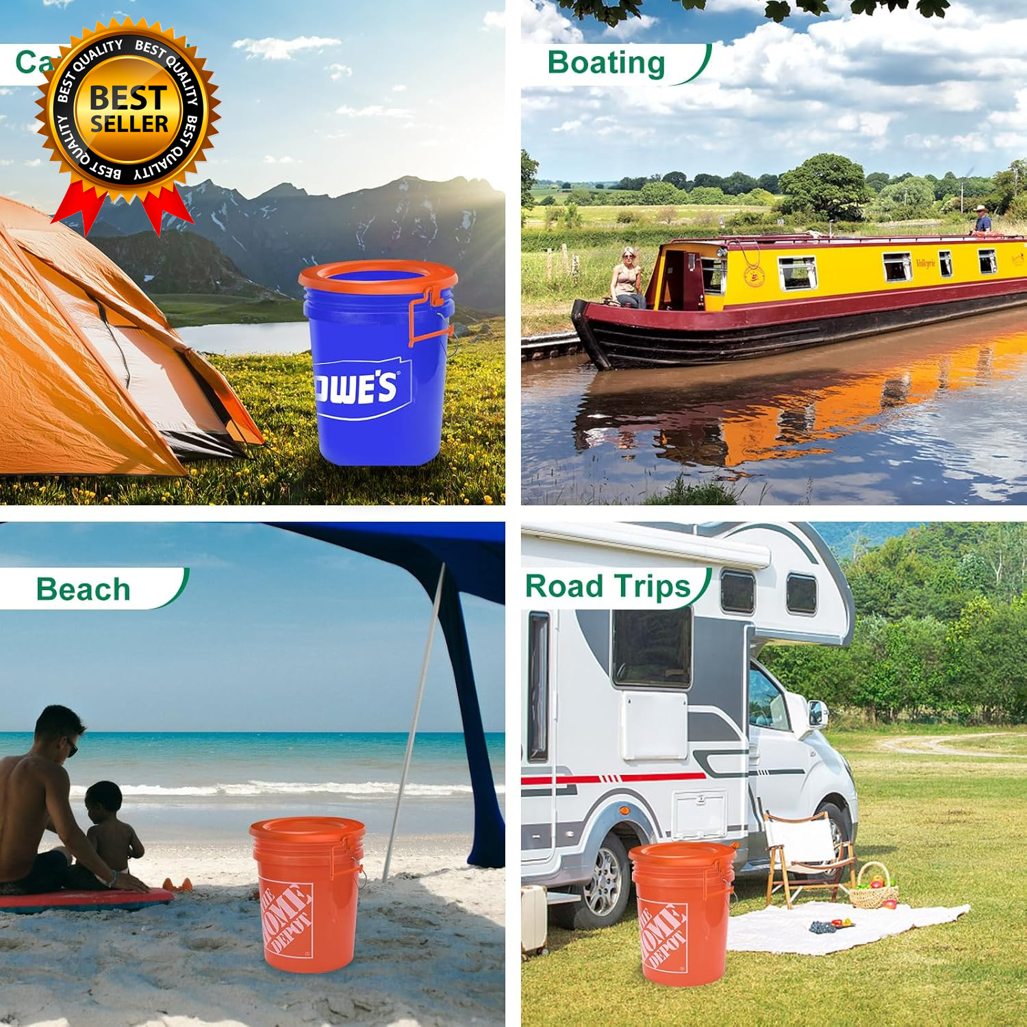 Bucket Toilet Seat Portable Toilet Seat for 5 Gal Buckets Camping Toilet Seat