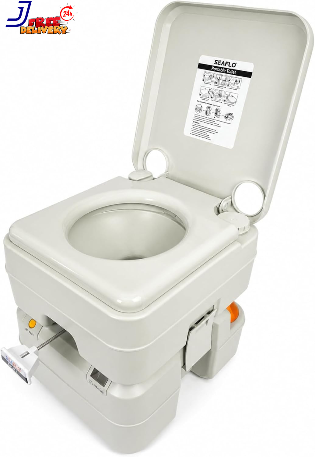 5.3 Gallon Portable Toilet for RV, Boat & Camping Multifunctional Convenience