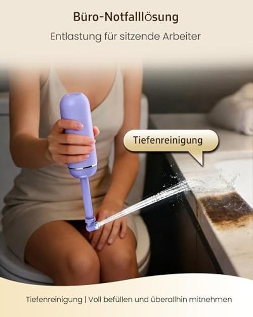 Portable Bidet for Travel & Camping – Manual Squeeze Handheld General Purple