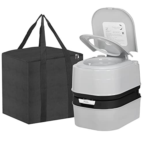 HSM 6.4 Gallon Waste Tank Portable Toilet for Camping RV Boating Fishing