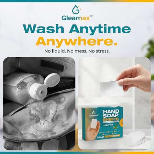 Hand Soap Sheets, Soap Sheets for Travel – Portable, Pocket Size, Eco