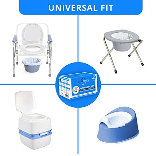 Disposable Potty liners – 50, Bed side commode Liners, 1 Count (Pack of 50)