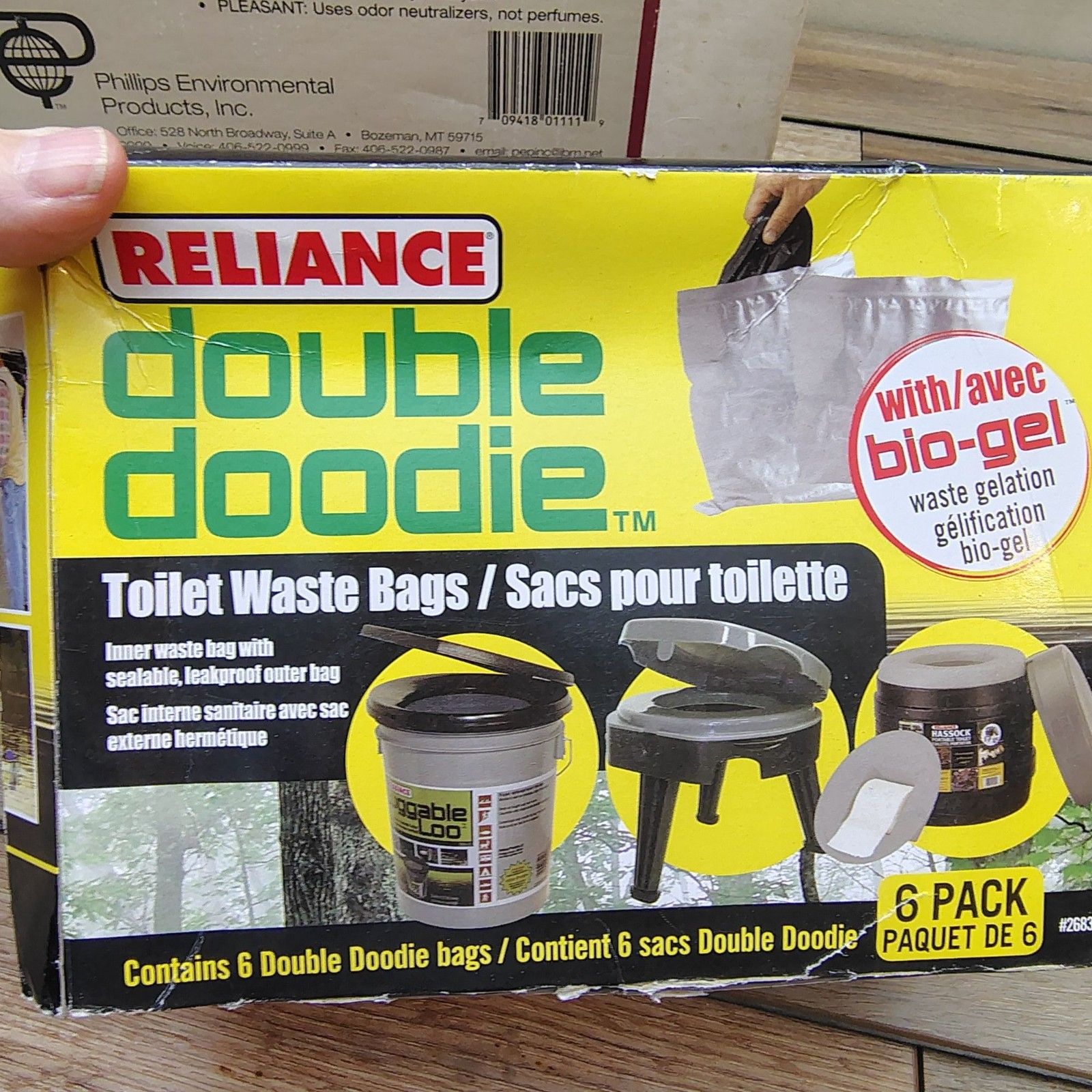 PETT Portable Dry Toilet Complete System Plus New Box Double Doodie Bags