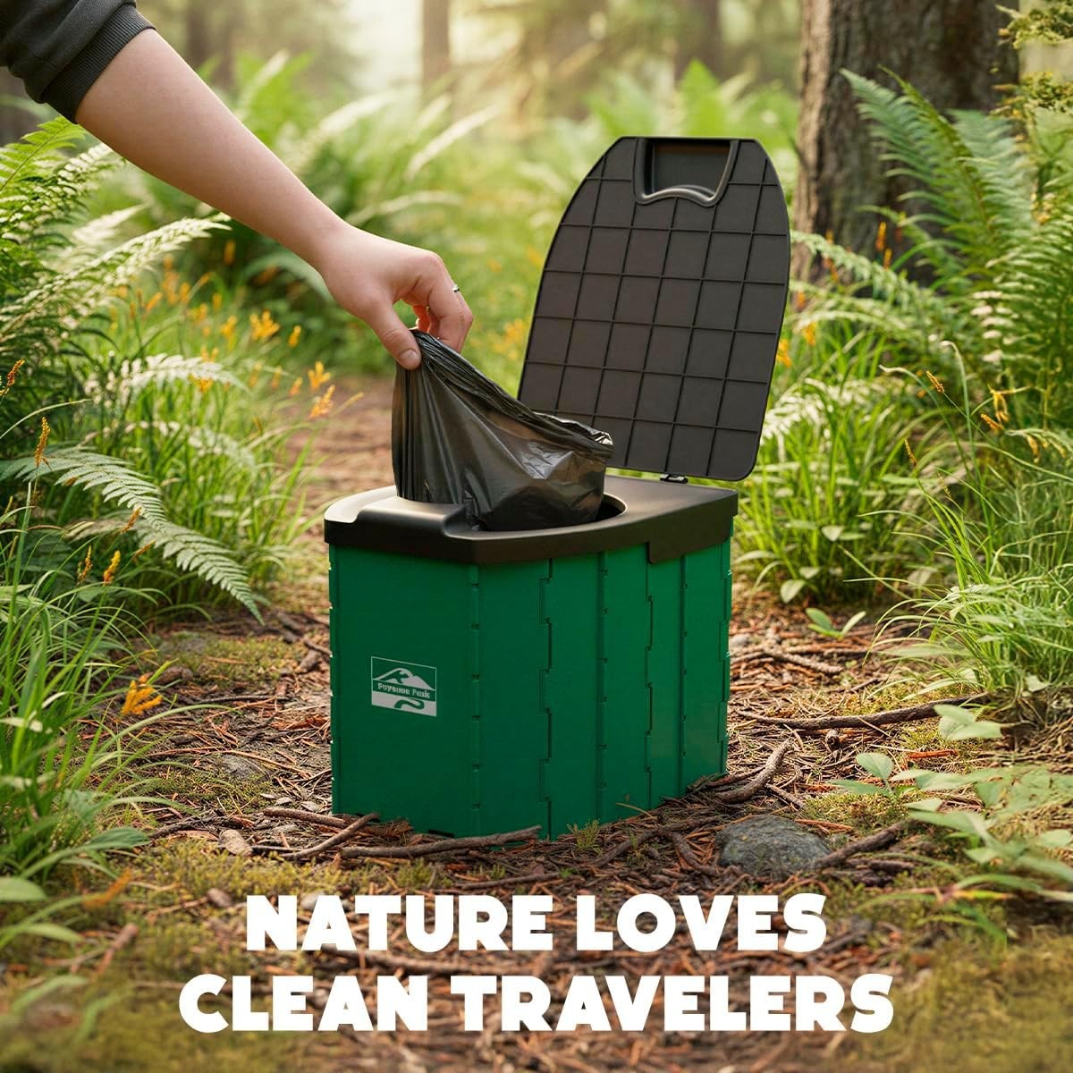 Portable Camping Toilet – Foldable Travel Potty for Comfort Anywhere (440 lbs)