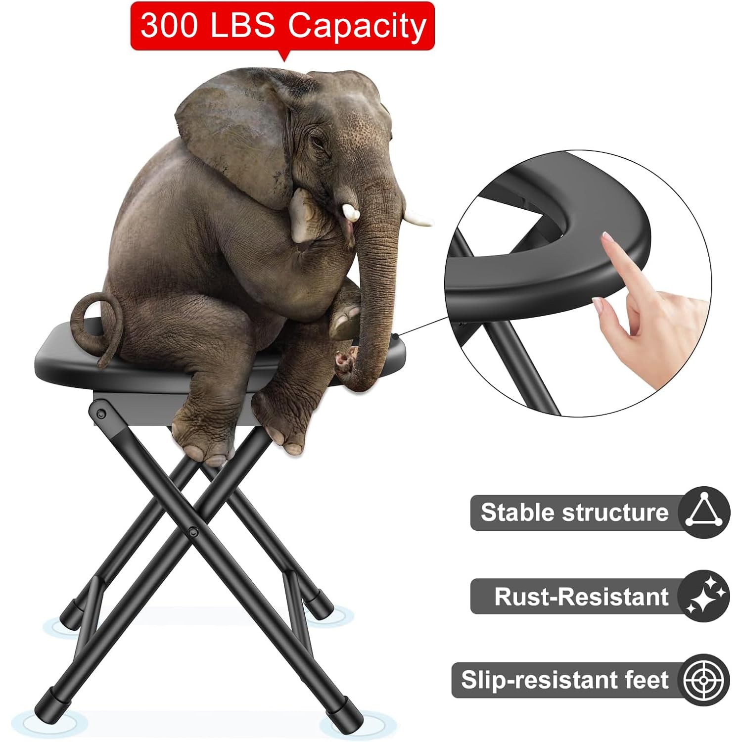 Portable Toilet For Camping 300lbs Weight Capacity Portable Camping Toilet Foldi