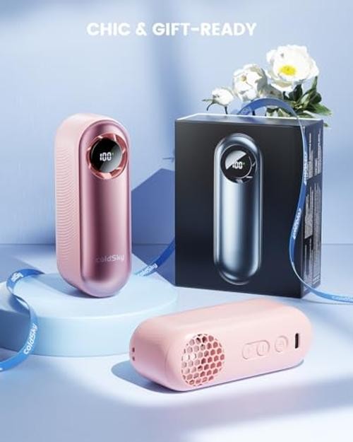 Portable Handheld Turbo Fan, 4000mAh Rechargeable Personal Mini Fan, 1 Pink