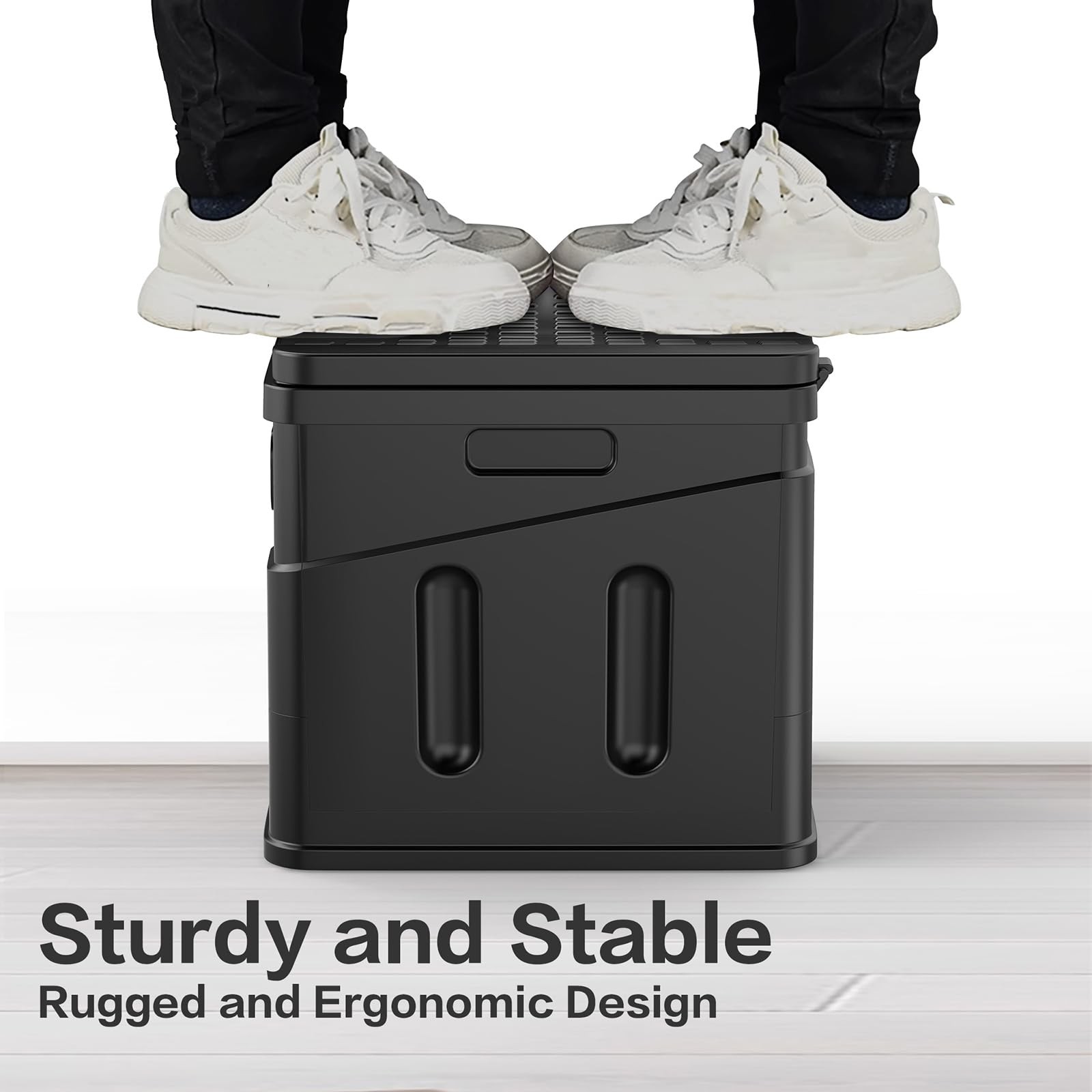 Black Compact Portable Foldable Camping Toilet Potty For Adults Car Hike