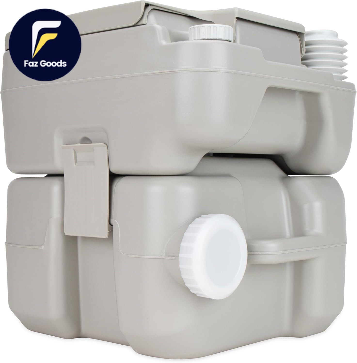 5.3-Gallon Portable Toilet – Features Detachable Holding Tank W/Sealing Slide Va