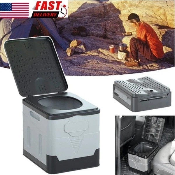 20L Portable Folding Toilet Seat For Camping Toilet Travel Hiking Outdoor Potty