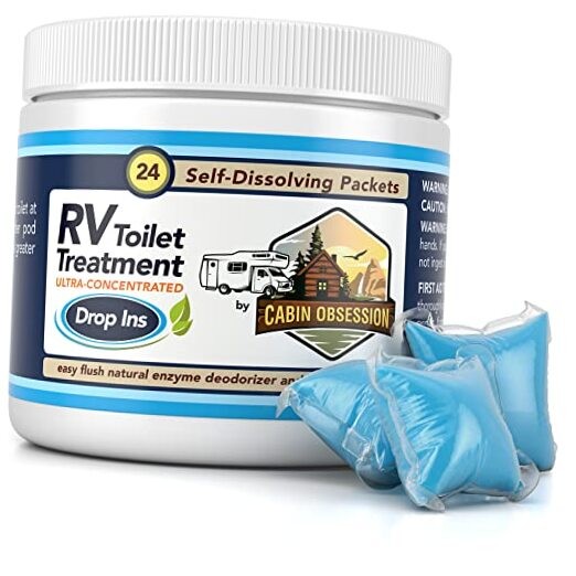 RV Toilet Treatment Drop Ins – 24 Easy Flush Self 24 Count (Pack of 1)