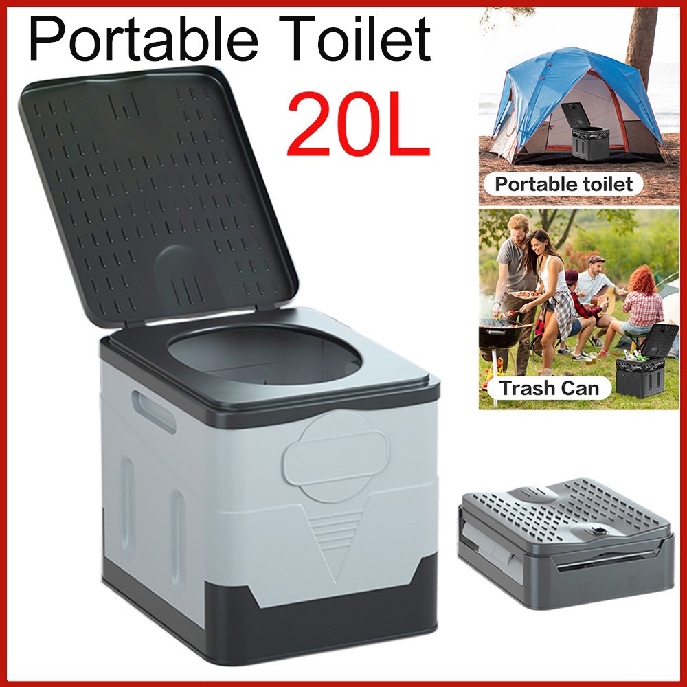 20L Portable Folding Toilet Seat For Camping Toilet Travel Hiking Outdoor Potty