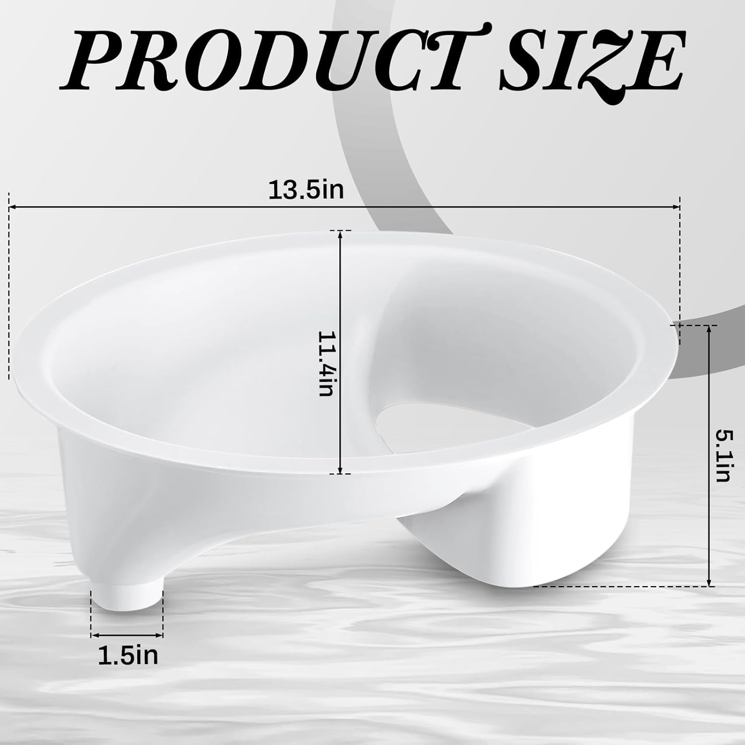 New Urine Diverter Separator for Compost Toilets with Stainless Sink Lid White
