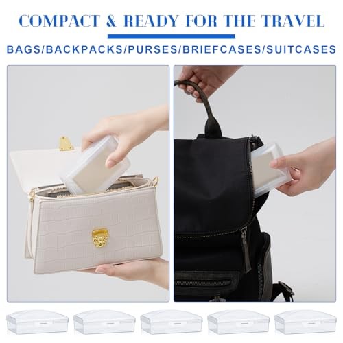 Reallnaive Pcs Travel Soap Container Portable Plastic Soap Boxes Bulk 12 White