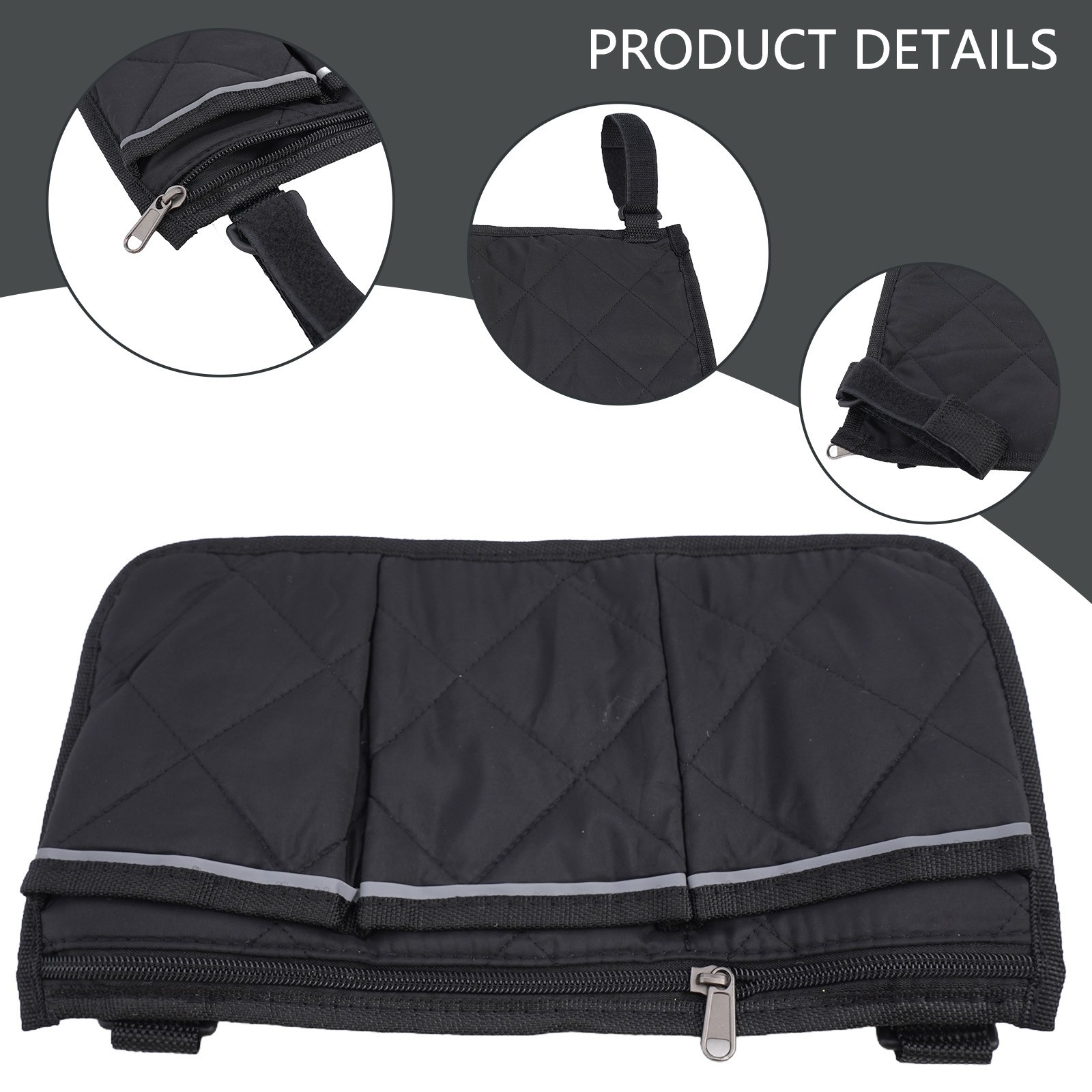 Armrest Storage Bag Camping Folding Chairs Armrest Storage Bag Wheelchairs