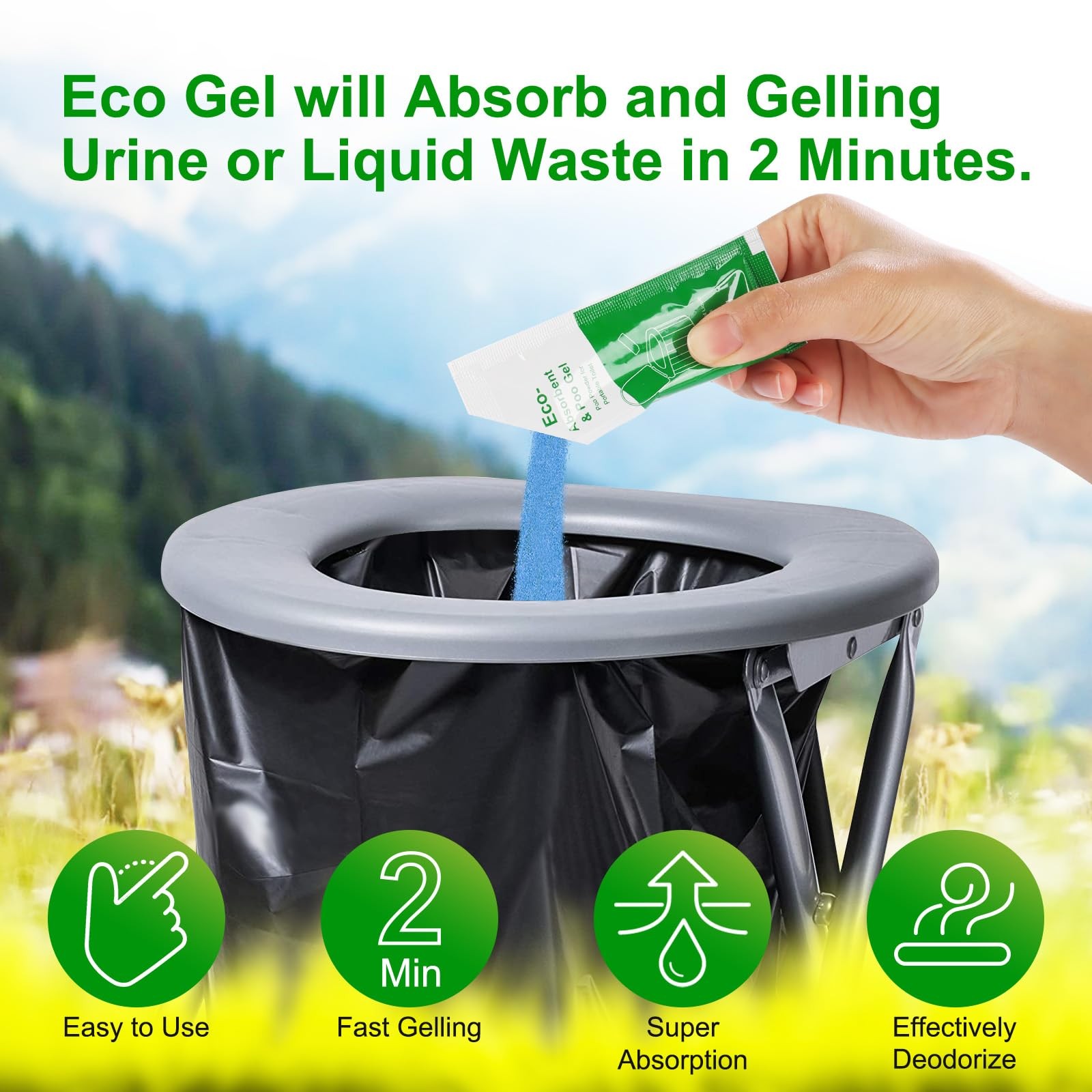 Siewl Poo gel for portable Toilet, 17.62 Ounce (Pack of 1), 50Pack