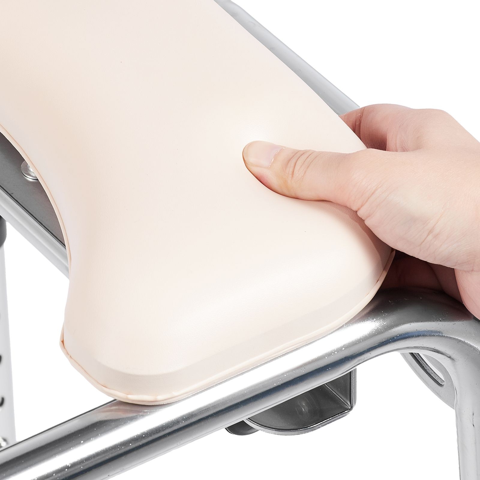 Commode Chair, Bedside Commode with Padded Seat, Drop – Down Arms, 7 – Level