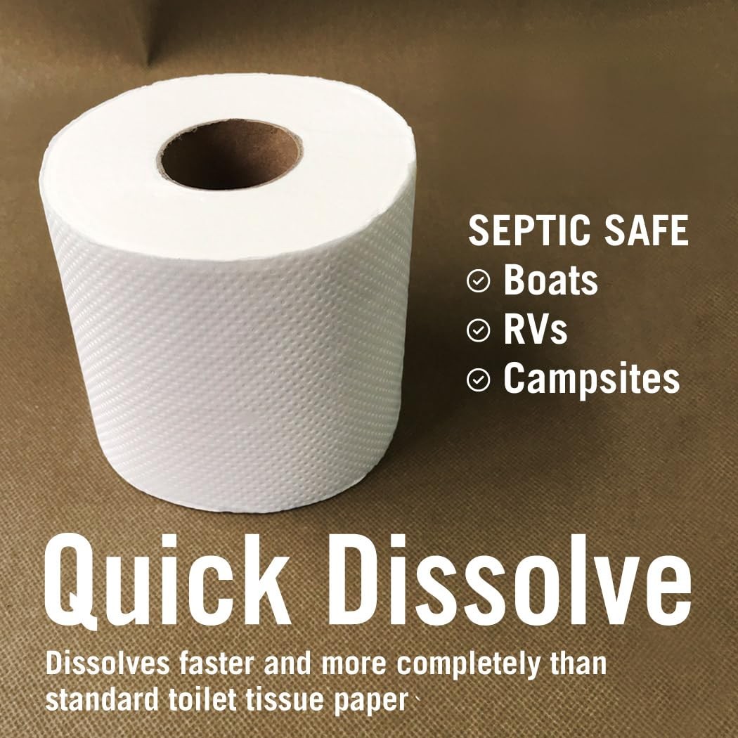 Boat And Rv Toilet Paper Septic Safe Tissue Toilet Quick Dissolving 12 Single 1
