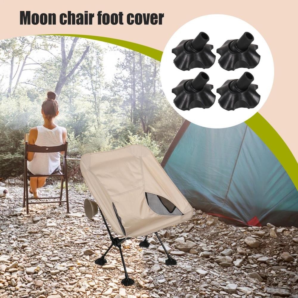 Camping Chair Foot Pads 4X Chair Leg Cover 0.51 Inches No Slide Camping Supple [