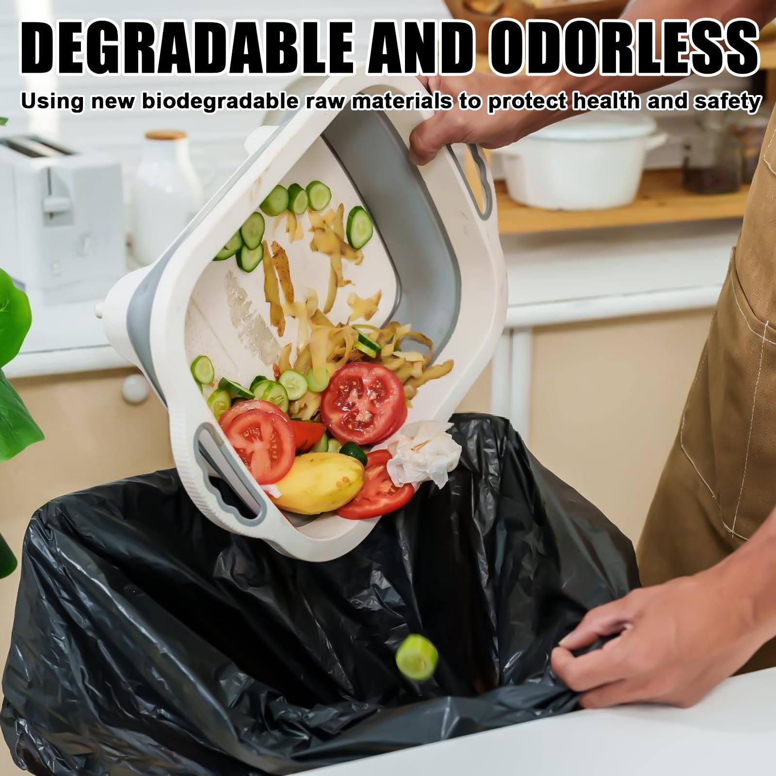 Toilet Bags Black, 100 Count 15L Biodegradable Toilet Bags, …