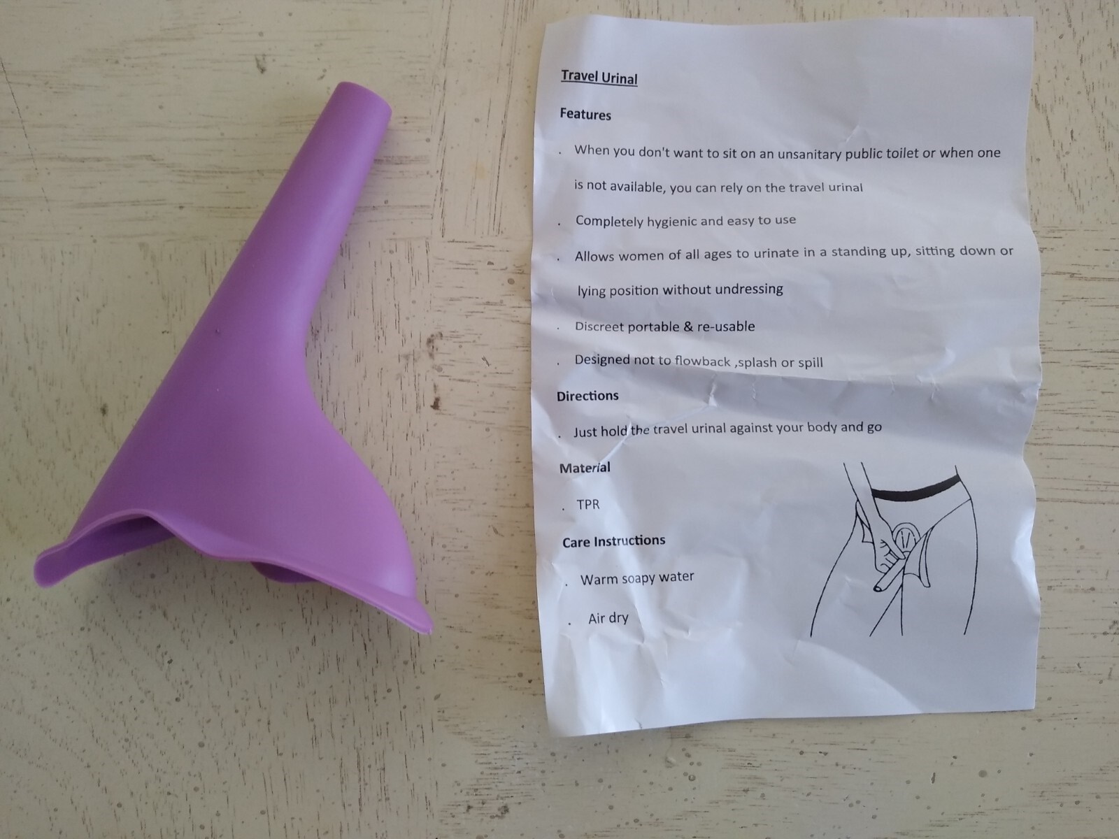 Portable Female Urinary Funnels (3-Pack), Camping, Boating,Outside, P P Tubes