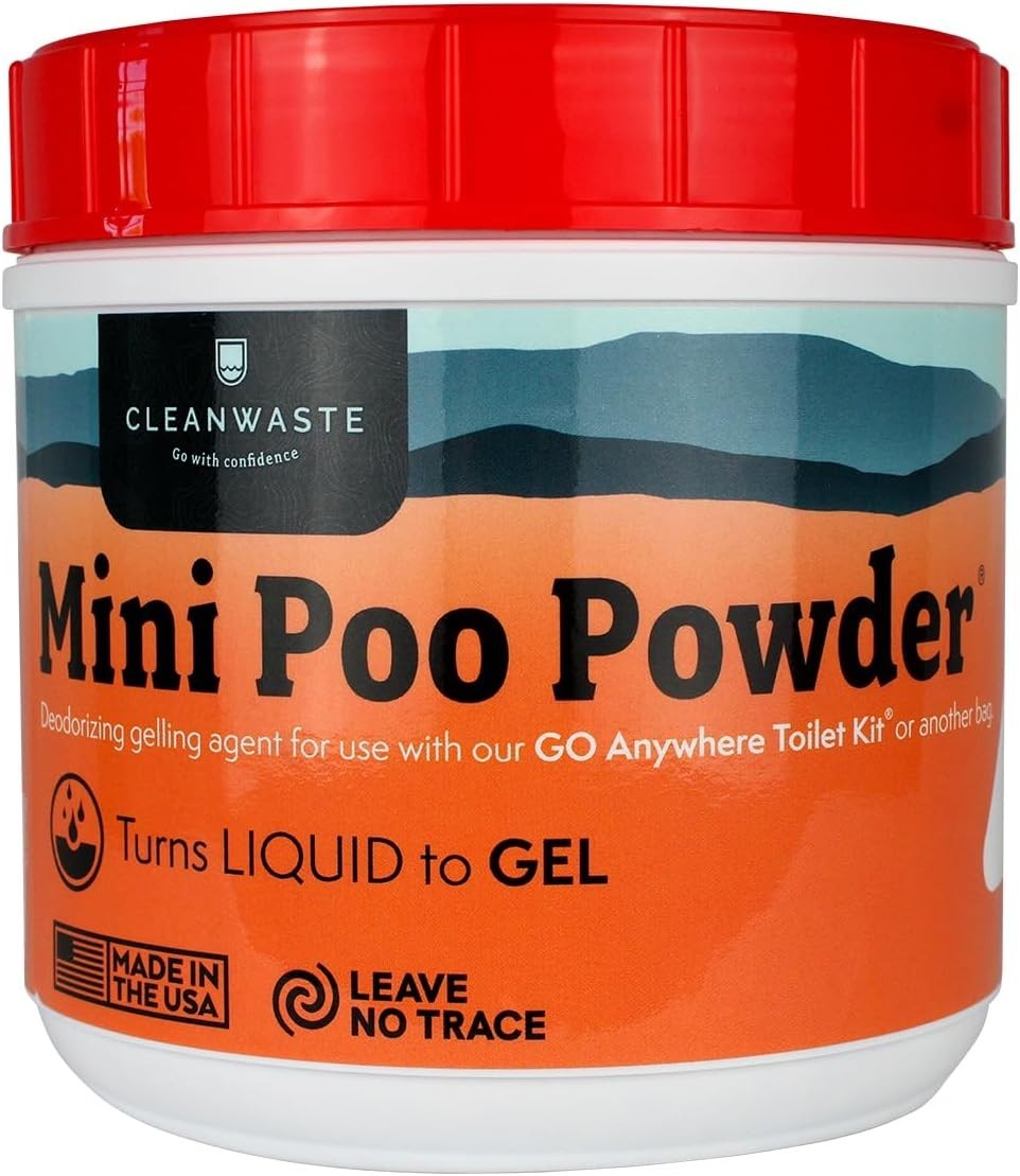 Portable Mini Poo Powder – 55 Scoops of Unscented Waste Treatment for Travel
