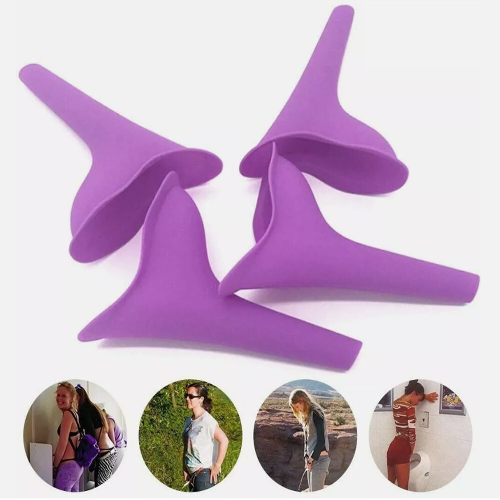 5pcs Portable Female Woman Ladies She Urinal Urine Wee Funnel Camping Travel Loo