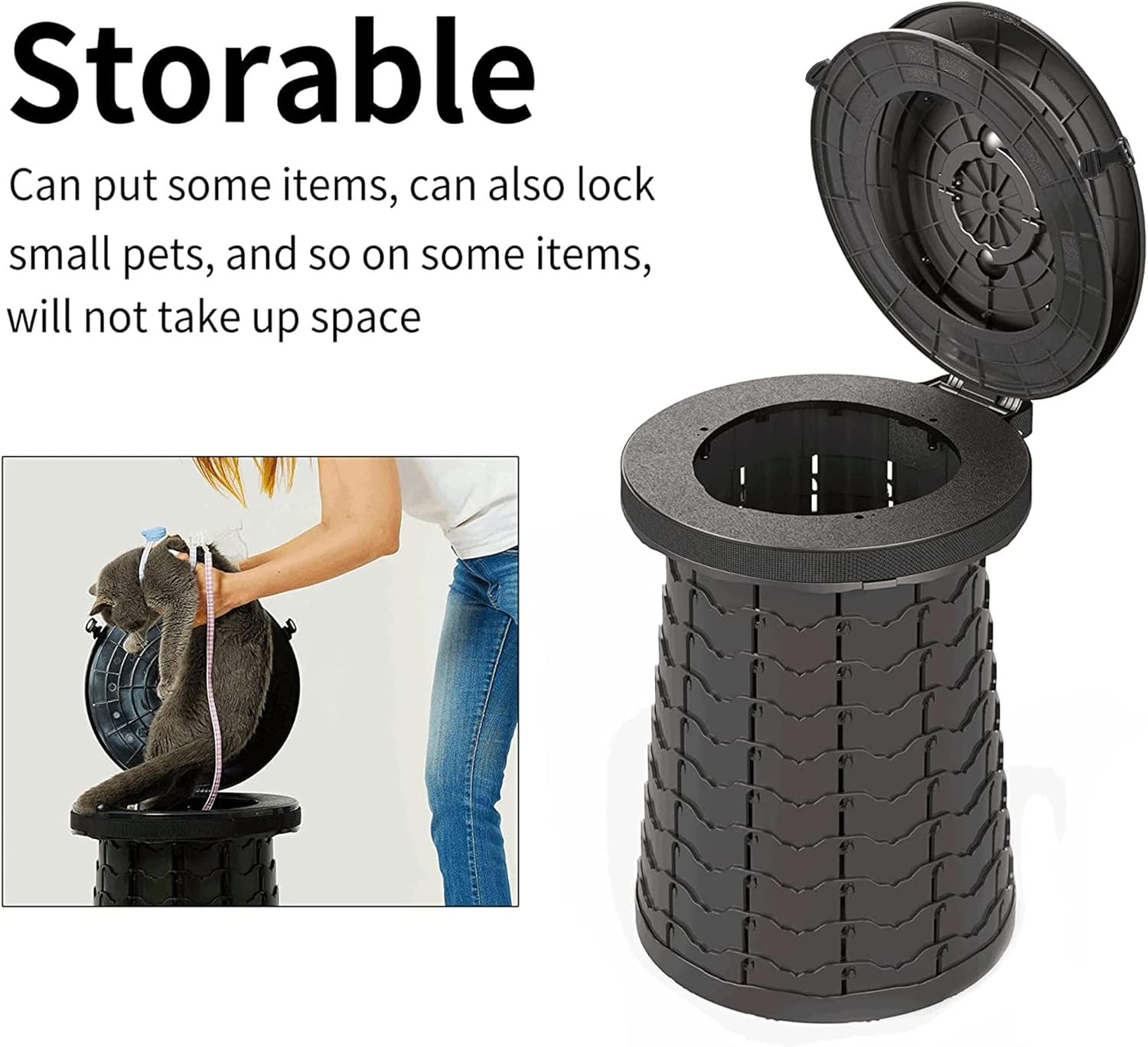 XXL Portable Toilet for Camping,880Lbs Capacity,19.7″ H Adjustable Portable Toil