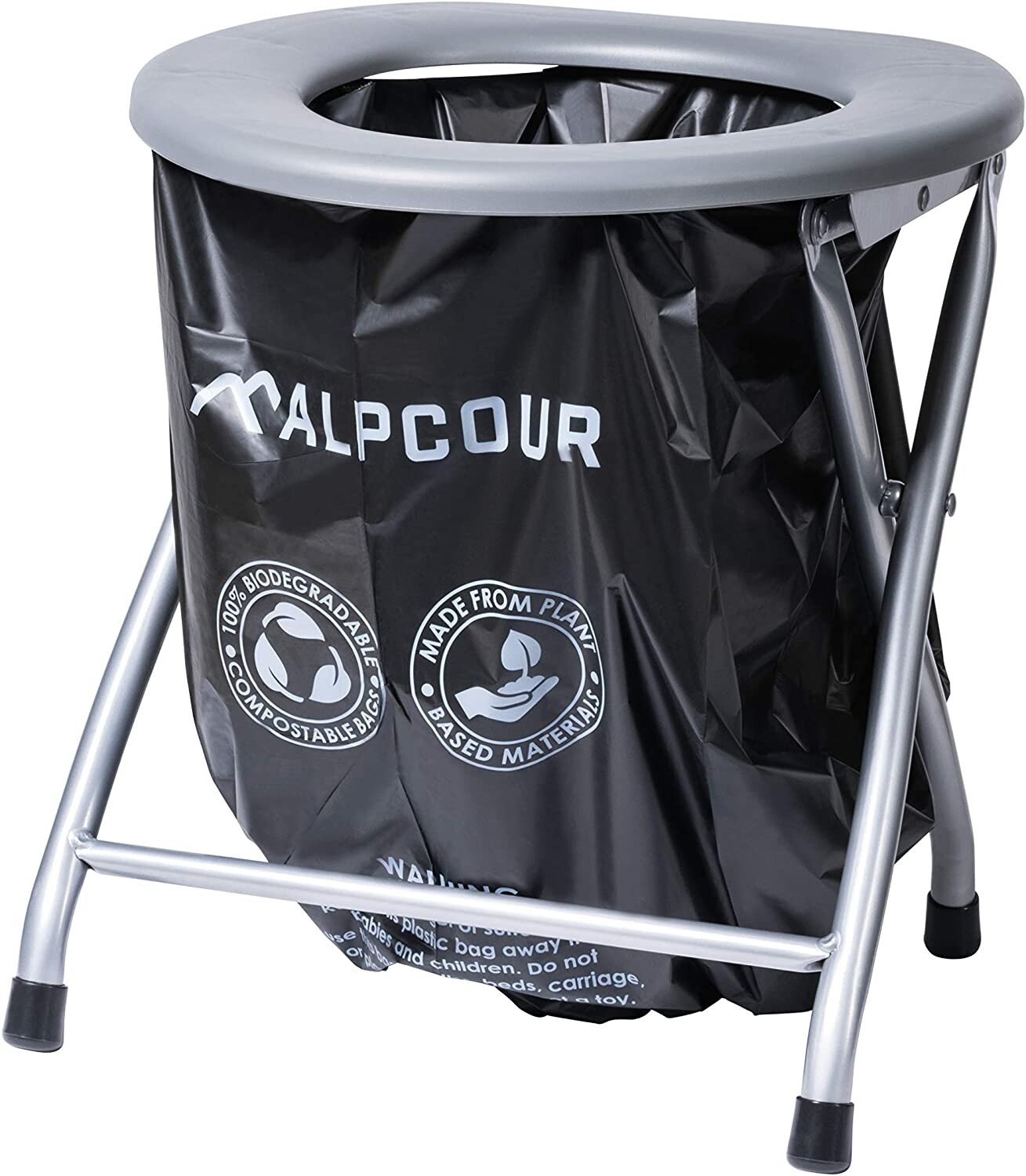 Folding Toilet Seat Portable Commode Potty Chair For Camping Travel Hunting Trip
