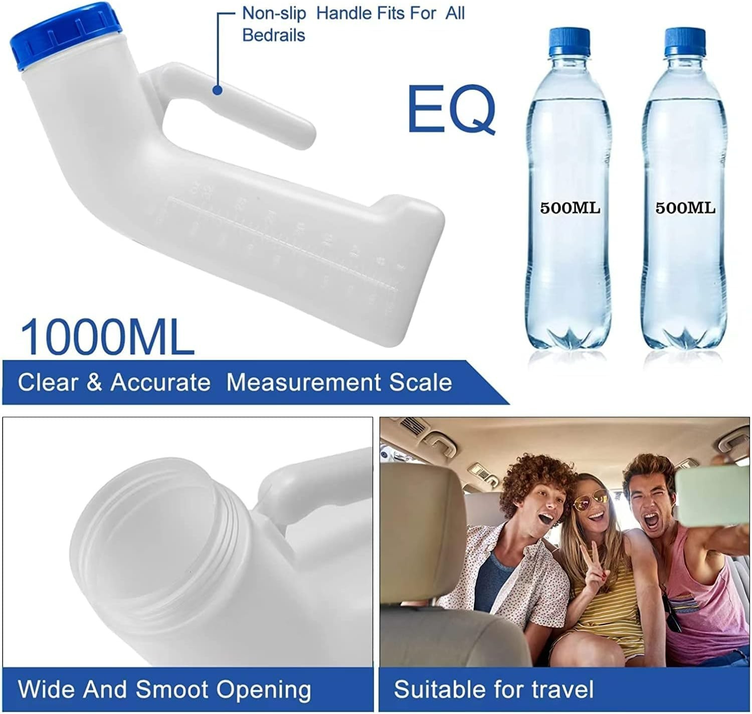Family-Friendly Urinals with 1000ml Capacity – Perfect for Camping & Travel