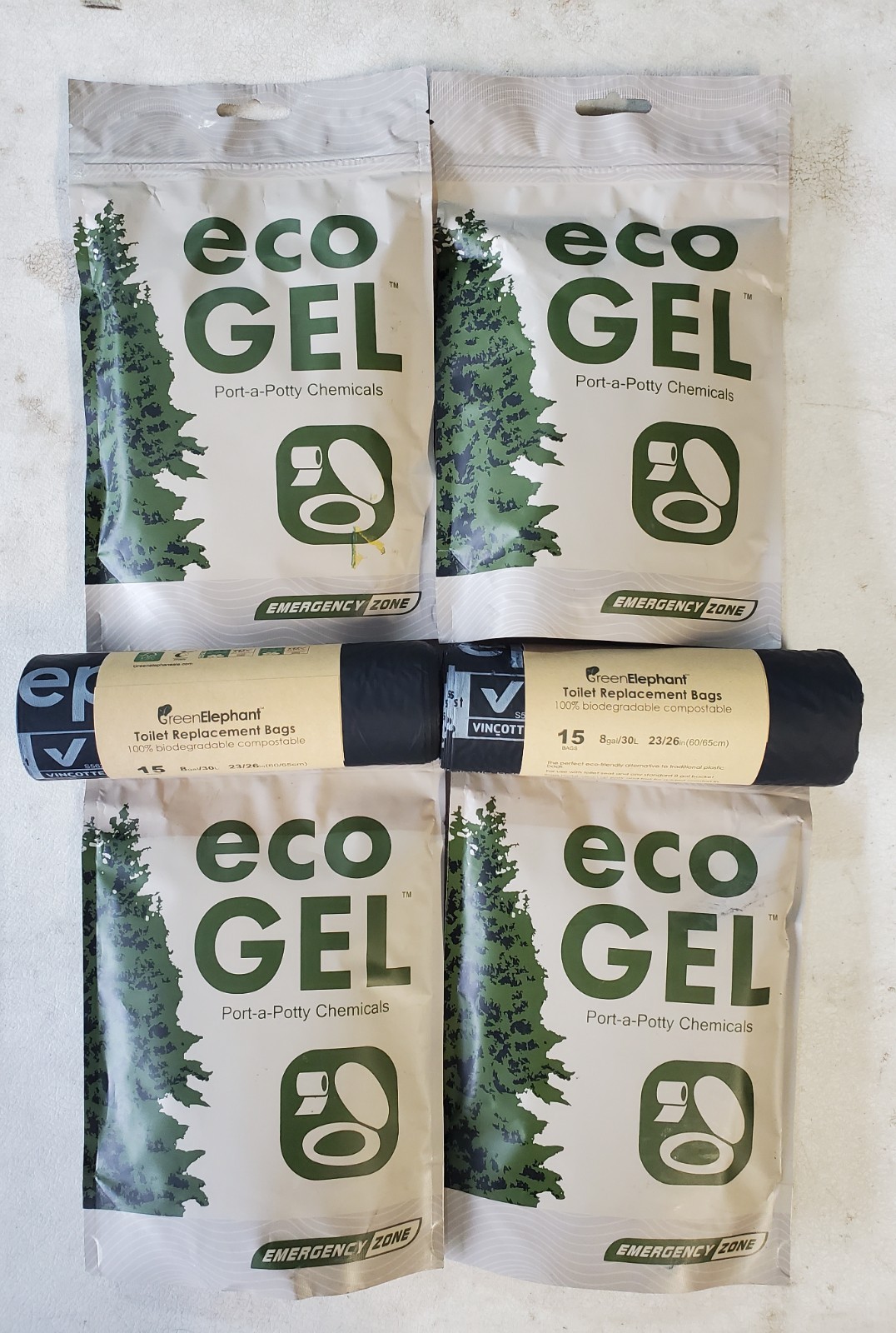 Portable LUGGABLE LOO Toilet Seat for 5gal Bucket + 40 Poo Eco Gel + 30 Bags
