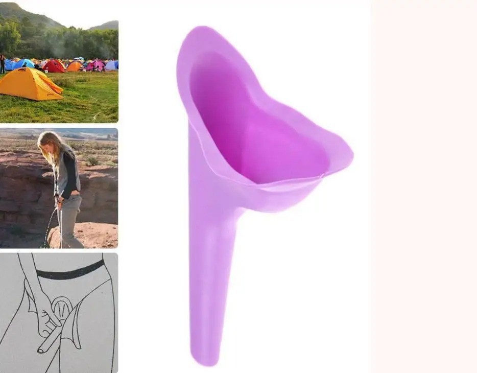2Pcs Portable Female Ladies Urinal Funnel Camping Travel Toilet Stand Pee Device