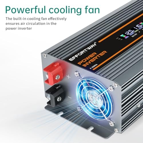 2500W Power Inverter. 12V DC to 110V/120V AC Converter 5000W (Peak) 2500w-12v