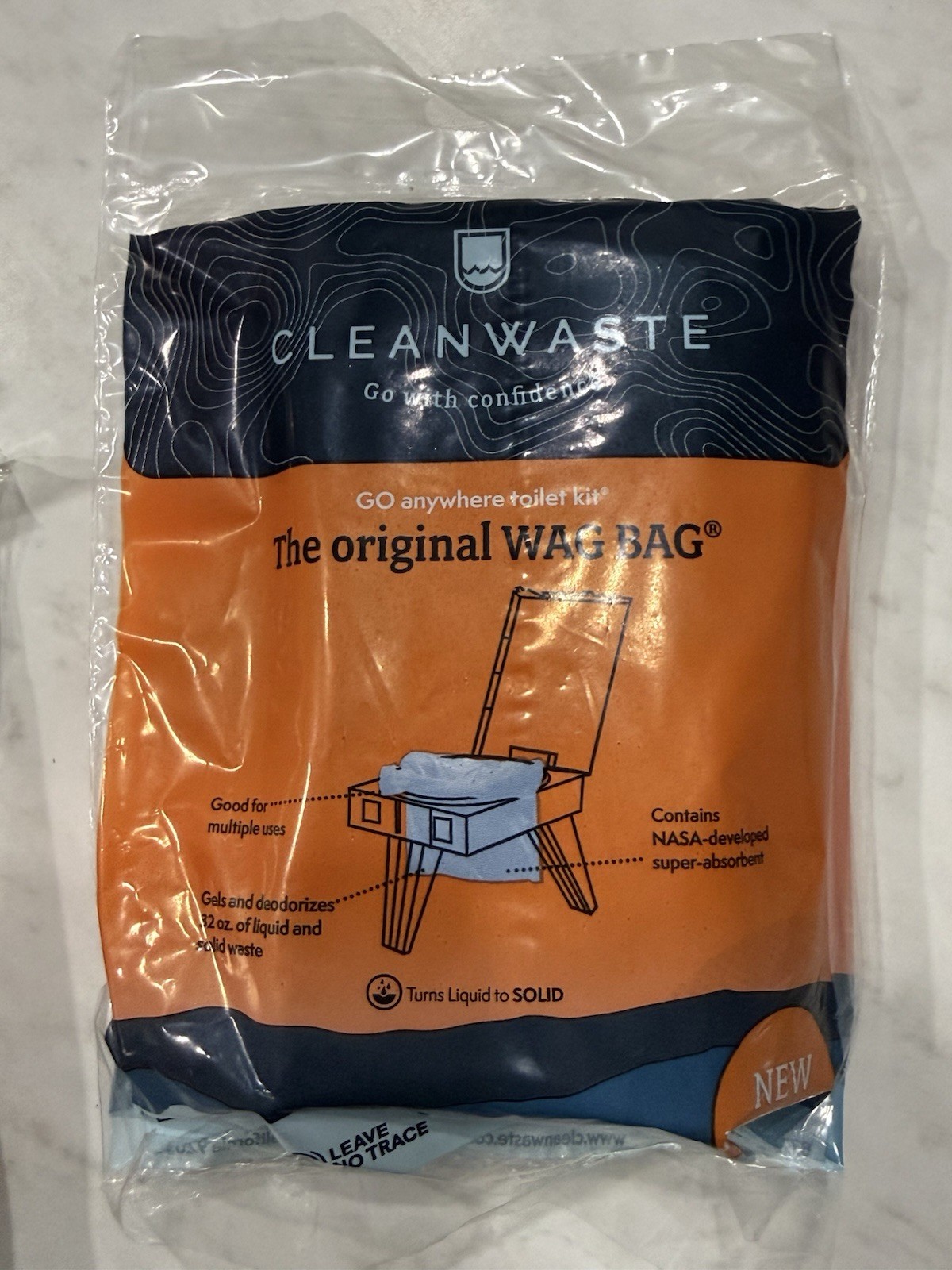 Cleanwaste WAG BAG Go Anywhere Toilet Kit Waste Bags box of 100!