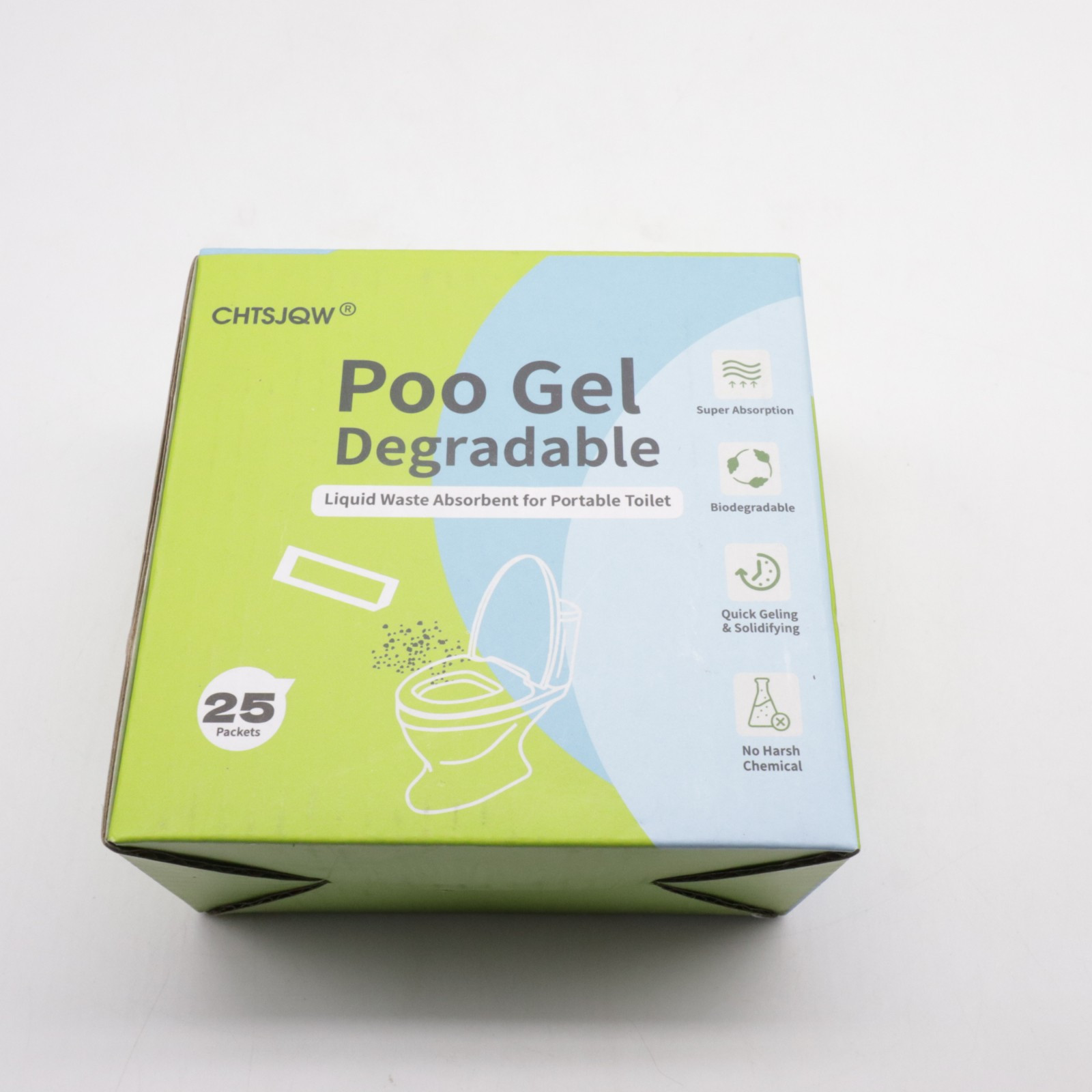 Portable Toilet Powder, Poo Gel for Camping Eco Absorbent Gel Liquid Waste Gelli