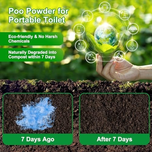 Portable Toilet Gel 50 Pack Camping Toilet Powder Urine Solidifier Deodorizer