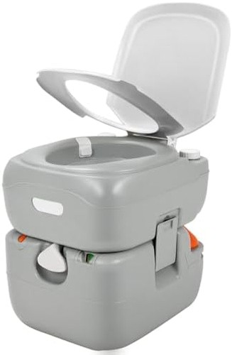 YITAMOTOR Portable Toilet 5.8 Gallon, Camping Porta Potty, RV Toilet with Han…