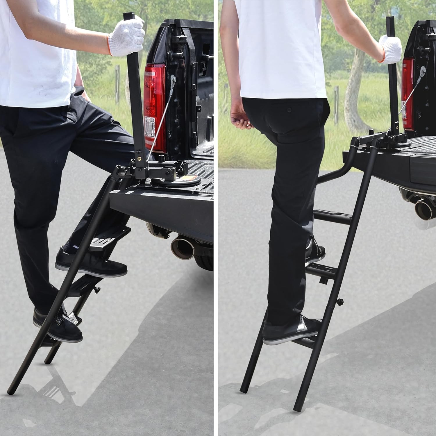 Universal Pickup Truck Tailgate Ladders 45″ Heavy Duty Foldable Rotatable