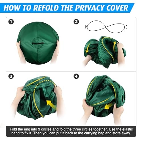 Pop Up Privacy Tent, Portable Outdoor Camping Bathroom Toilet Tent, Green