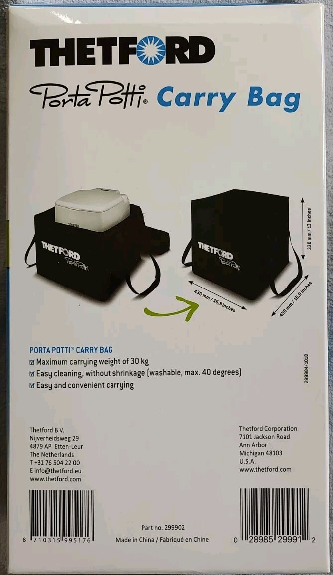 NEW Thetford 299902 Small Porta Potti Storage Bag – Fits 145 , 335 , 345 Models