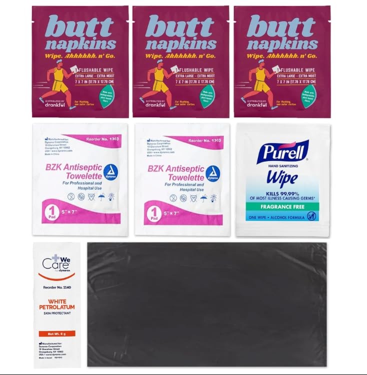 Brown Bag, Portable Bathroom Kit for Runners, Camping & Hiking | Single Use T…