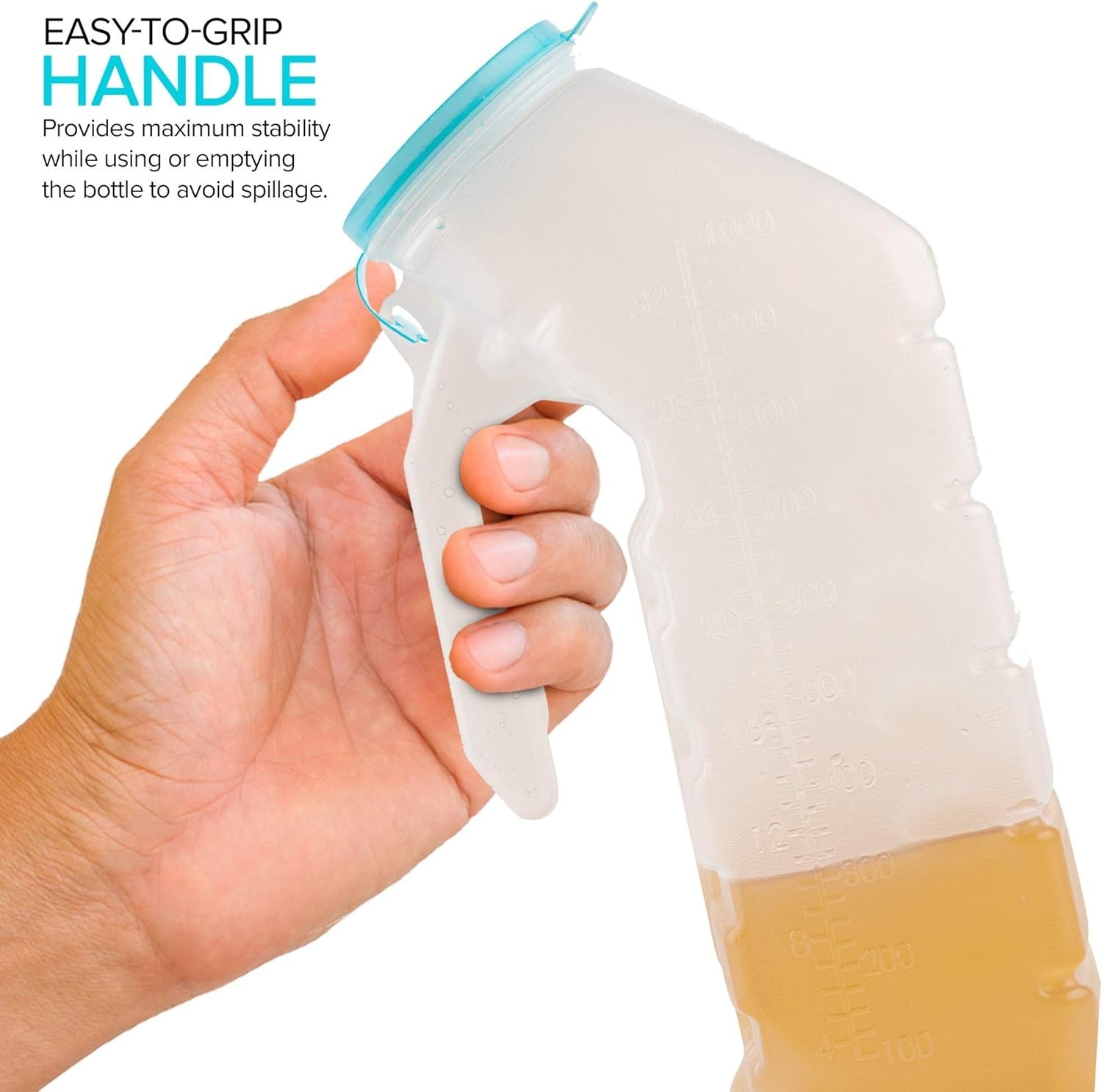 2X Male Emergency Portable Urinal Travel Camping Car Toilet Pee Bottle GLOW LID