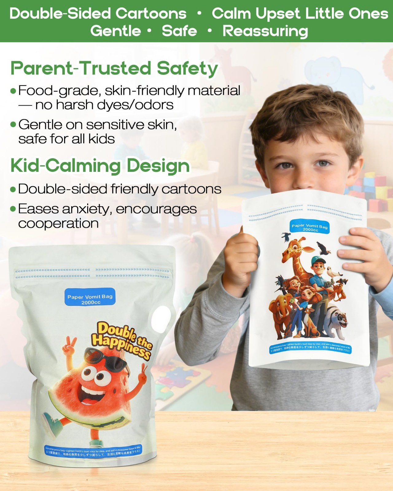 28 Pack Disposable Vomit Bags 2000ml | Leakproof, Waterproof, Travel & Emergency