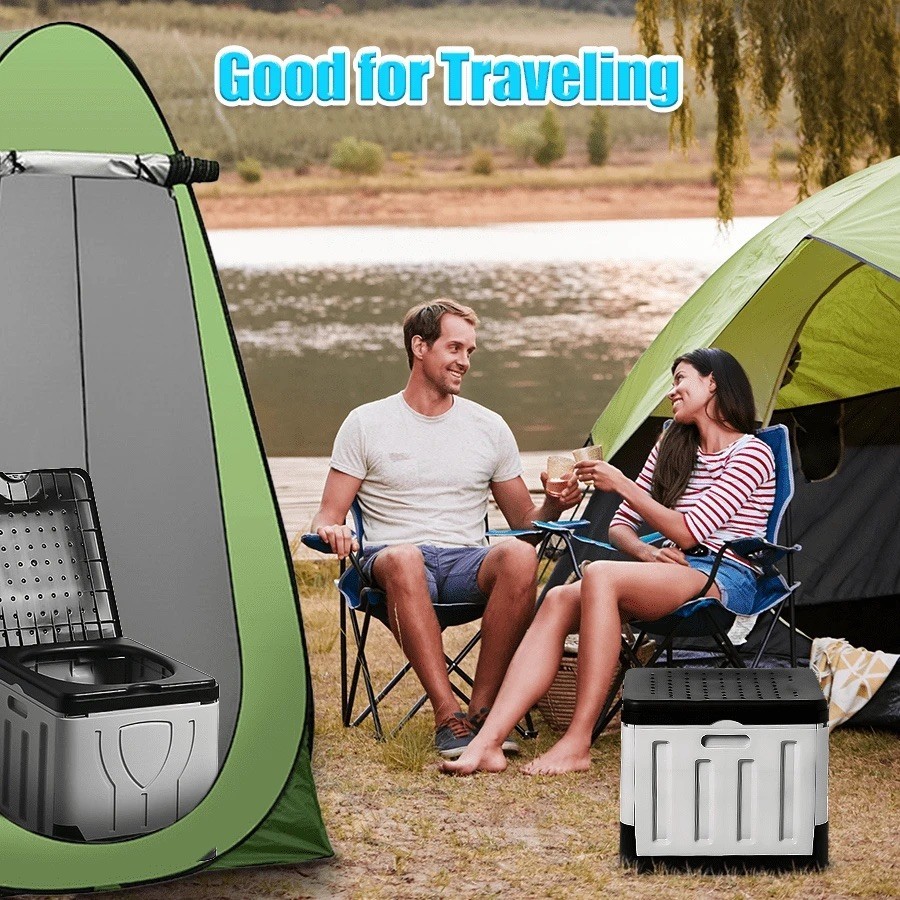 Comfortable Folding Portable Camping Toilet Durable Adult Emergency Travel Potty