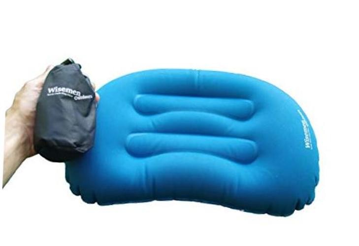 wisemen outdoors Ultralight Inflating Travel, Camping, Backpacking Pillow.
