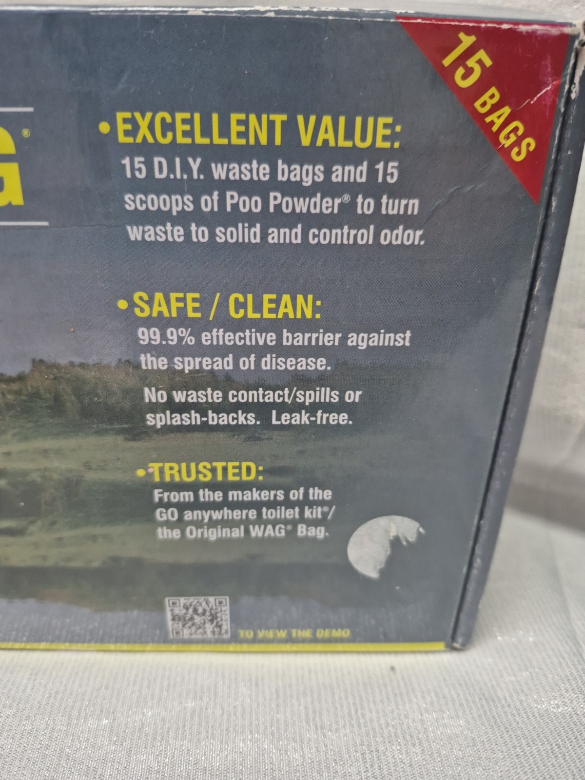 Cleanwaste Toilet in a Bag 15 Bags Plus Supplies- Camping Outdoor Bathroom To Go