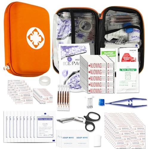 Small-Waterproof Car First-Aid Kit Emergency-Kit – Orange Orange-277Pcs