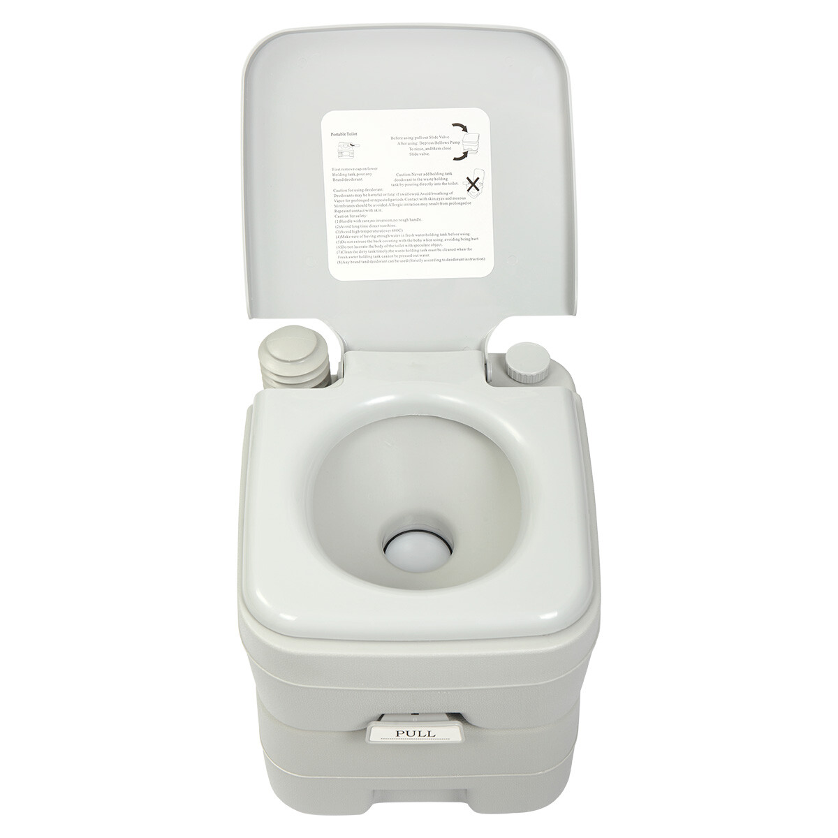 5 Gallon 20L Portable Toilet Outdoor Indoor Flush Porta Potti Travel Camping