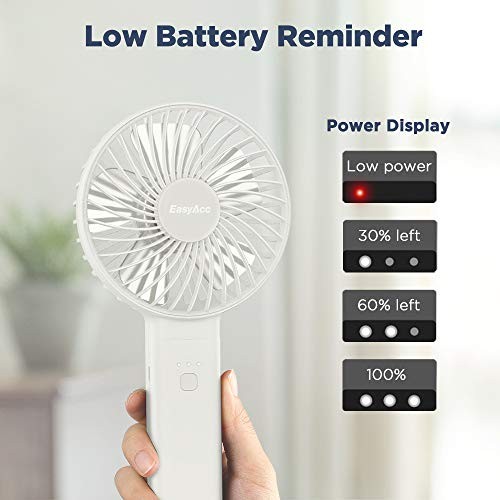 Personal Fans Portable Rechargeable, Washable Guard + Powerful + White ODM