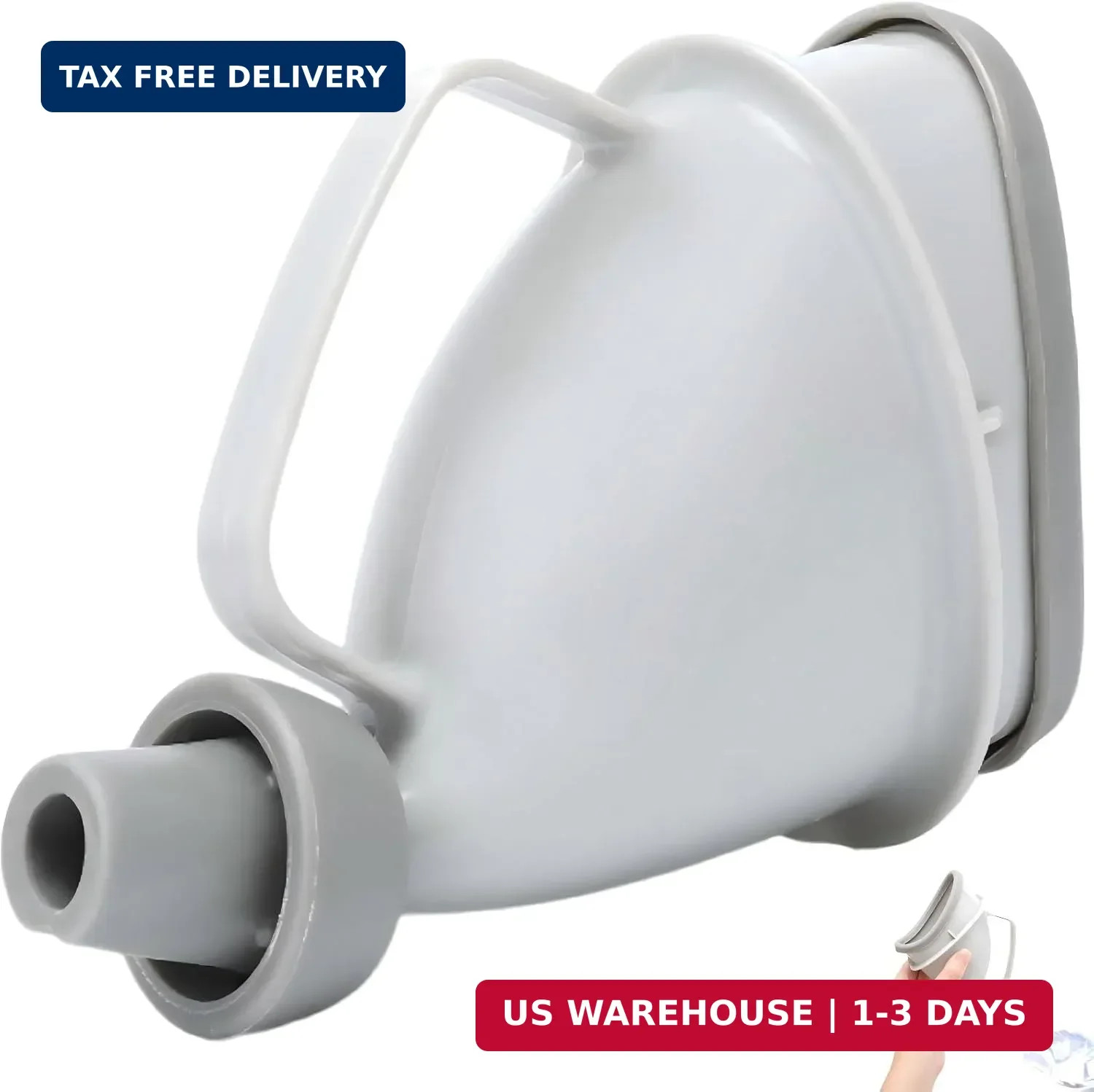 Portable Urination Device, Unisex Travel Emergency Toilet with Tube and Handle,