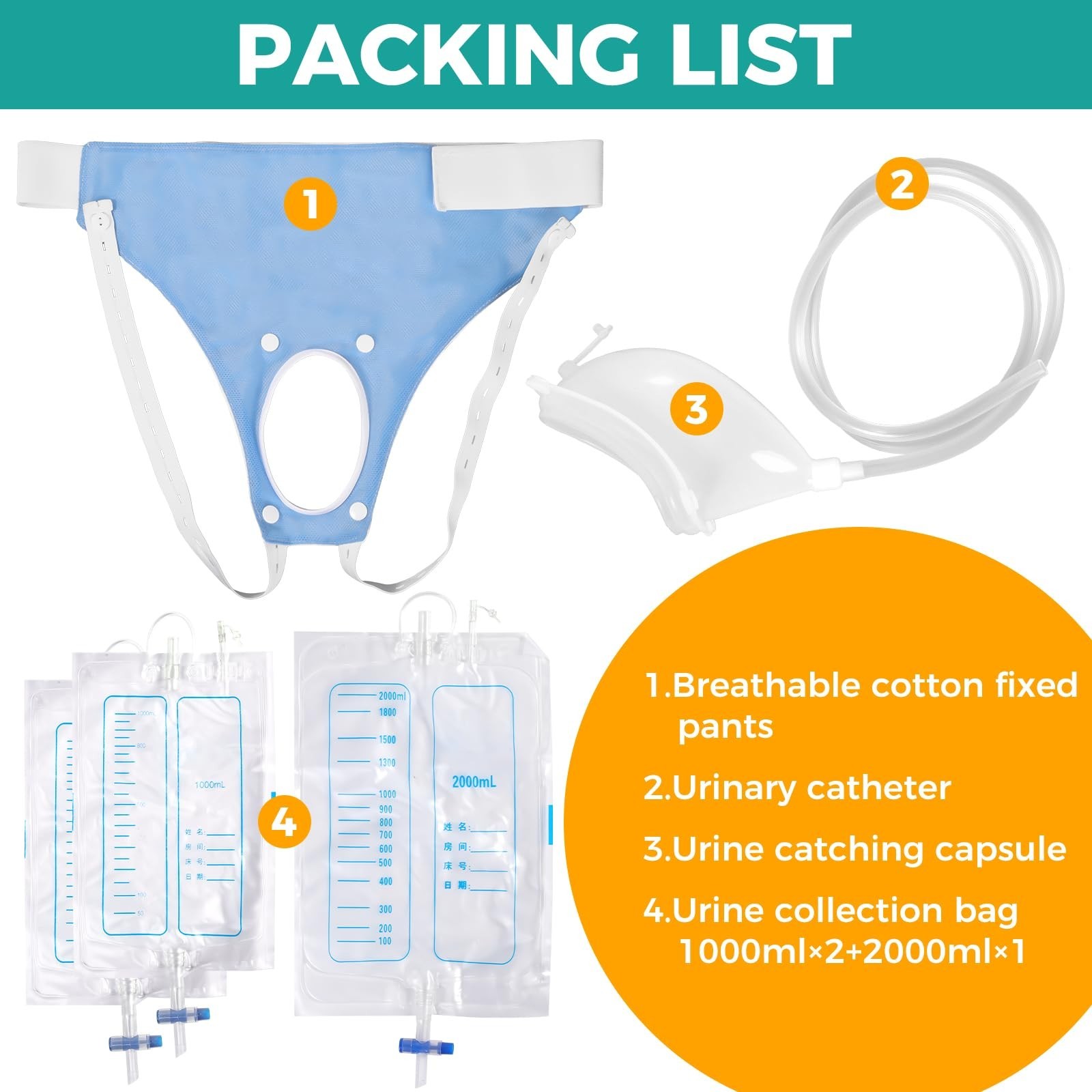 Wearable Urinal Bag for Man, Portable Urinals for Men, Reusable Male Urine Ba…